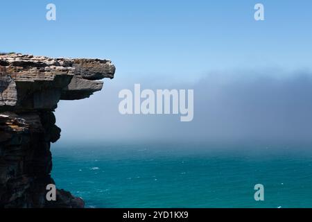 Eagle Rock and the mysterious sea fog Stock Photo