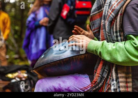 Fusion of cultural and modern music event Stock Photo