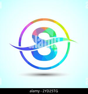 English alphabet with swoosh or ocean wave logo design. Graphic ...
