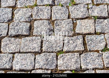 Background of cobblestones making from stone blocks Stock Photo