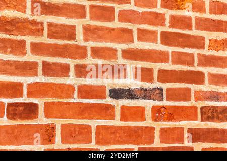 Red brick wall as creative background texture Stock Photo