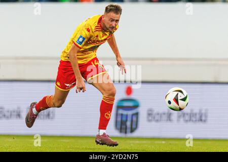 Jaroslaw Kubicki of Jagiellonia seen in action during the Polish PKO ...