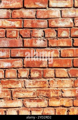 Red brick wall as background texture Stock Photo