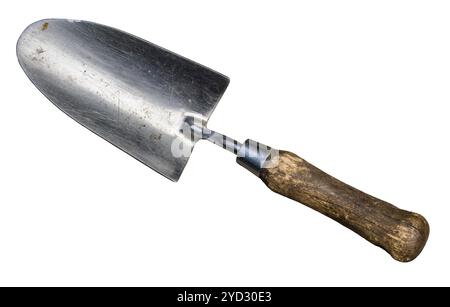 Isolated Small Grungy Garden Trowel On A White Background Stock Photo