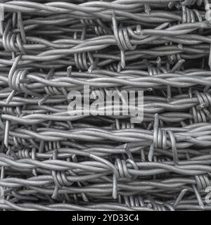 Abstract Background Texture Of Coiled Barbed Wire Stock Photo