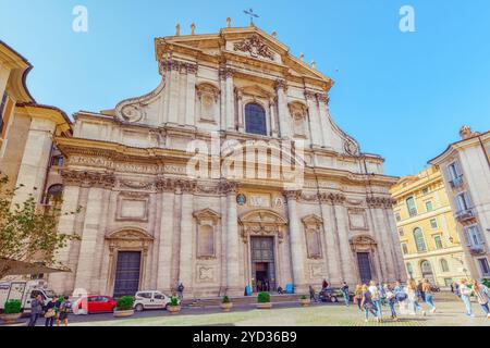 ROME, ITALY - MAY 09, 2017 : Church of St. Ignatius of Loyola at Campus Martius (Italian: Chiesa di Sant'Ignazio di Loyola in Campo Marzio. Italy. Stock Photo