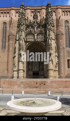 Albi, France, 18 April, 2024: the main entrance of the Sainte-Cecile Cathedral in Albi, Europe Stock Photo