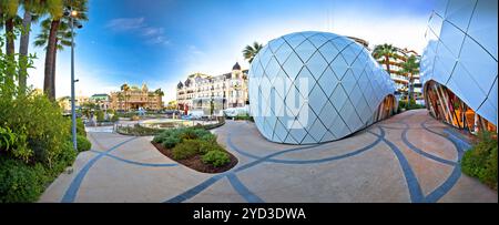 Place Casino square in Monte Carlo panoramic view, Principality of Monaco Stock Photo