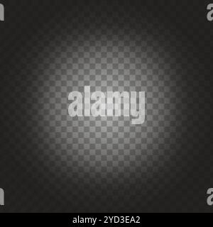 Centered gradient background. Smooth light effect. Checkered pattern. Stock Vector