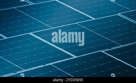 Solar Panel Background. Solar photovoltaic panel PV System Luxury Elegant. Modern Technology for Saving Energy Backdrop. Stock Photo