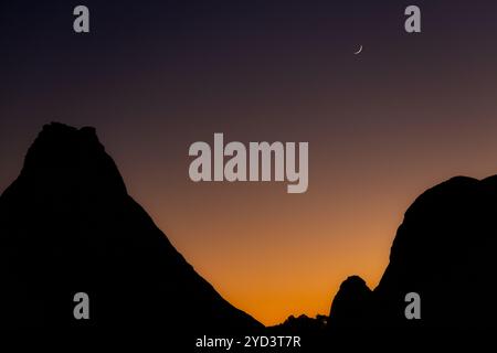 Night sky over Arches National Park in Utah Stock Photo