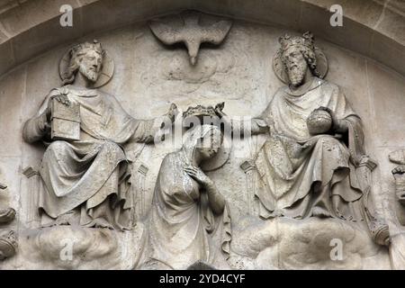 The Coronation of the Blessed Virgin Mary, Saint-Bernard de la Chapelle Church, Paris Stock Photo