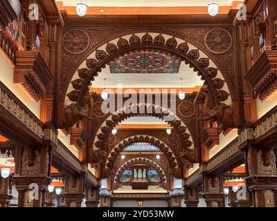 The Akshardham (BAPS Shri Swaminarayan Mandir) temple in Robbinsville, New Jersey Stock Photo