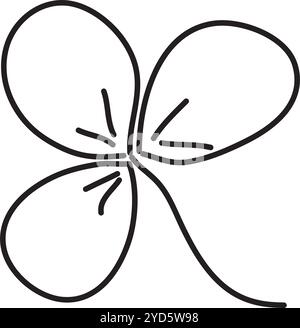 A classic green three leaf clover enclosed inside a circular badge ...