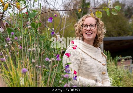 Scottish Greens Co-Leader Lorna Slater during a visit to the Belville Community Garden project in Greenock, ahead of the party's autumn conference. Picture date: Friday October 25, 2024. Stock Photo