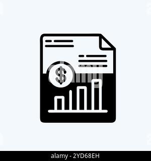 Income Statement icon vector art image. Stock Vector