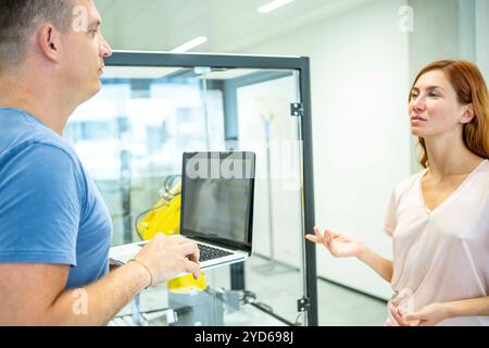 Industrial Robots Development Stock Photo