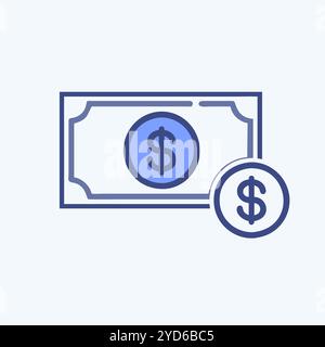 Currency icon vector art image. Stock Vector