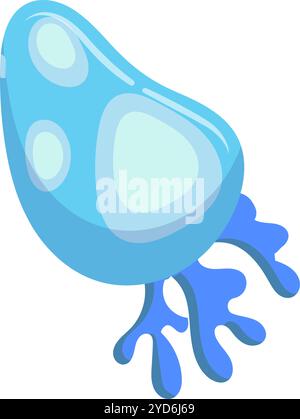 Observing a microscopic amoeba in action, engulfing food with pseudopods in a captivating image. Delve into the intricate details of biology and cell Stock Vector