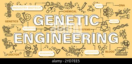 Genetic engineering vector banner illustration Stock Vector Image & Art ...