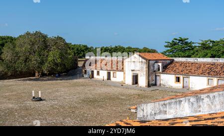 Interior view of Fort Orange in Brazil Stock Photo