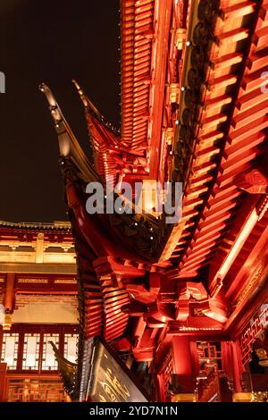 City God Temple in the northeast of the Old City of Shanghai China Stock Photo