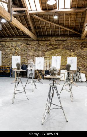 Trinity Buoy Wharf art gallery surrounded by quirky sculptures, in the ...