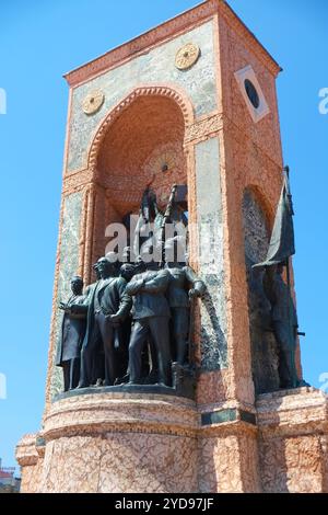 The monument of the Republic on Taksim Square, Istanbul Stock Photo