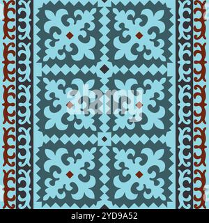 Ethnic patterns. Traditions of nomads, Kazakh steppes, Asian Mongolian Caucasus Stock Vector