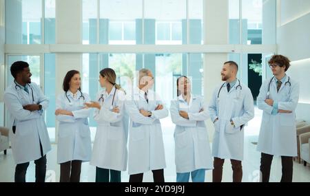 Portrait of Doctors and medical students with various gestures to prepare for patient care Stock Photo