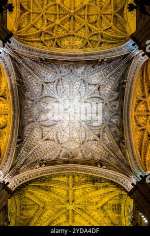 Catedral de Sevilla (Seville Cathedral) or Cathedral of Saint Mary of the See, UNESCO World Heritage Site, Seville, Andalusia, Spain. Stock Photo