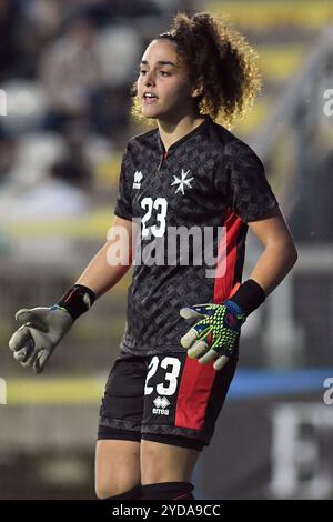 Rome, Lazio. 25th Oct, 2024. Patricia Ebejer of Malta during football woman friendly match Italy v Malta at The Fontana stadium, Rome, Italy, October 25th, 2024 Credit: massimo insabato/Alamy Live News Stock Photo