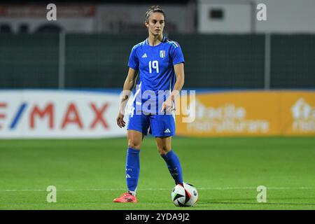 Rome, Lazio. 25th Oct, 2024. Martina Lenzini of Italy during football woman friendly match Italy v Malta at The Fontana stadium, Rome, Italy, October 25th, 2024 Credit: massimo insabato/Alamy Live News Stock Photo