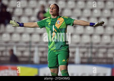 Rome, Lazio. 25th Oct, 2024. Laura Giuliani of Italy during football woman friendly match Italy v Malta at The Fontana stadium, Rome, Italy, October 25th, 2024 Credit: massimo insabato/Alamy Live News Stock Photo