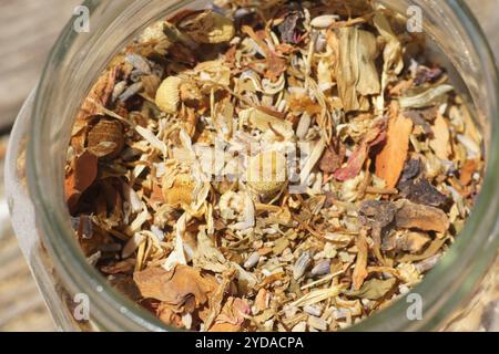 Mixed dried herbs Stock Photo
