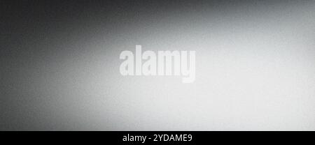 Black and white gradient background with a grainy texture fading to white Stock Photo