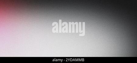 Grainy textured abstract background with a black to white gradient and a hint of pink Stock Photo