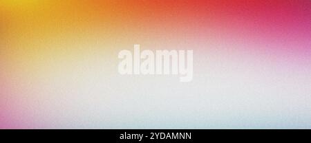 Abstract grainy texture background with a color gradient going from red to yellow to white to blue Stock Photo