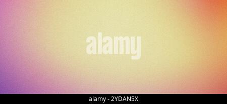 Grainy gradient background blending purple, yellow, and orange Stock Photo