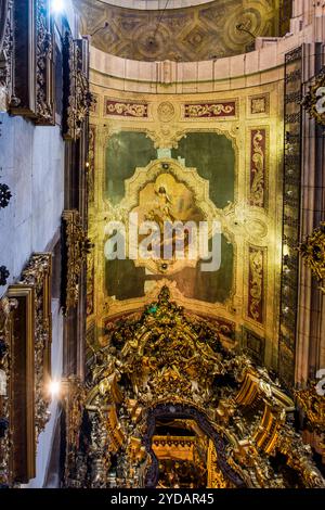 Interior ceiling of Church of Our Lady of Carmo (Igreja do Carmo), Porto, Portugal. Stock Photo