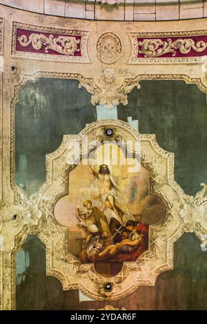 Interior ceiling of Church of Our Lady of Carmo (Igreja do Carmo), Porto, Portugal. Stock Photo