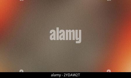 Gradient fading from orange to grey on a grainy texture background Stock Photo