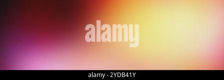 Abstract grainy gradient background in warm colors, blending from orange to pink and yellow Stock Photo