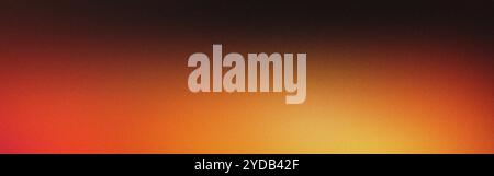 Grainy textured abstract background with a gradient blend of black, red, orange, and yellow hues Stock Photo