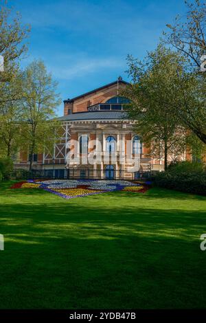 View of the Richard Wagner Festspielhaus in Bayreuth in Bayreuth in Bavaria, Germany. Stock Photo