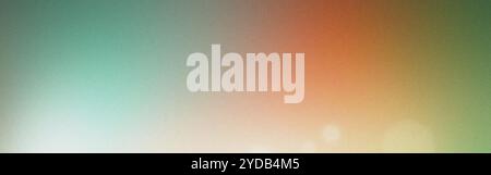 Abstract grainy gradient background fading from green to orange with light effect Stock Photo
