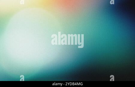 Blurred gradient background in blue and green tones with a vintage and elegant grainy texture effect Stock Photo