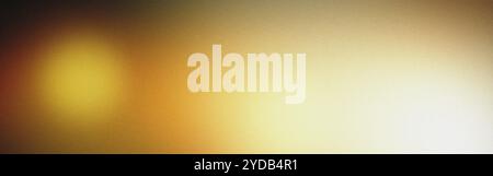 Grainy gradient background blending from black to yellow and white Stock Photo