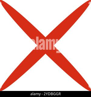 Cross mark. Rejection icon. Editable vector. Stock Vector
