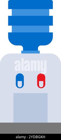 Water dispenser icon. Water cooling and heating machine. Editable vector. Stock Vector